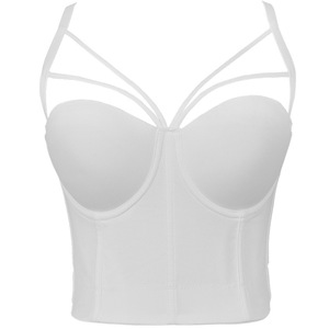 Corsetto Bustier con cinturino incrociato Sexy di alta qualità gilet intimo da donna corsetto con reggiseno - Product Image 2