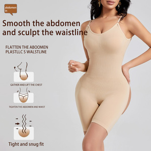 Phụ Nữ Cộng Với Kích Thước Cơ Thể Shaper Mở Mông Nâng Đùi Mỏng Hơn Liền Mạch Shapewear Bodysuit - Product Image 2