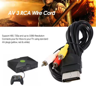 6FT 1.8m AV 3 RCA kabel TV Audio Video kabel komposit untuk Xbox asli konsol klasik