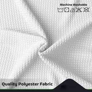 Best Selling Luxury Plain Jacquard Waffle Weave 100% Polyester Eco-Friendly White 180x180cm Shower <b>Curtain</b> Set <b>with</b> 12pcs <b>Hooks</b> - Product Image 4