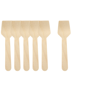 Mini Cucharas Desechables para Degustación SOTON, 100% Naturales, Pequeñas y Modernas de Madera de Bambú de 9.5 cm, Cucharas Pequeñas Desechables para Helado - Product Image 4