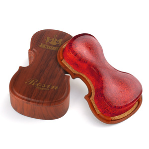 Boîte en <span class=keywords><strong>bois</strong></span> en forme de violon emballée colophane de violon professionnelle les accessoires d'instruments à cordes de colophane à faible poussière d'origine - Product Image 2