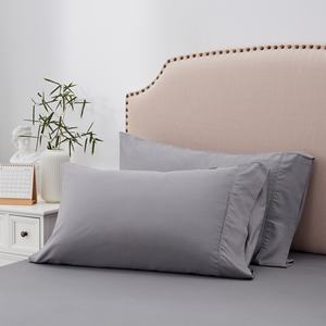 100% fogli di bambù Set di lenzuola e federa Queen Size Set di lenzuola da 4 pezzi di raffreddamento grigio - Product Image 4