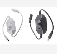 Gradateur LED 12V 2A 24W avec bouton, interrupteur de gradation en ligne marche/arrêt pour bande lumineuse LED monochrome