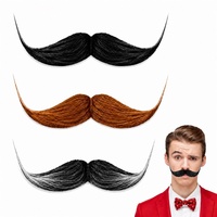 Nouvelle fausse moustache autocollante 2026 pour guidon, accessoire de costume pour Halloween, carnaval, fête masquée