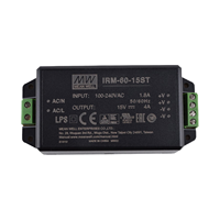 Module d'alimentation encapsulé MEAN WELL IRM-60-15ST 60W AC-DC, 15V 4A, borne à vis, montage sur circuit imprimé, alimentation à découpage