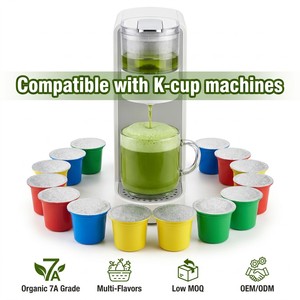 แคปซูลมัทฉะปราศจากคาเฟอีนสำหรับระบบ K Cup 2-8 กรัม พลังงานอ่อนโยนสำหรับพิธีชงกาแฟตอนเช้า รับผลิตแบบ Private Label OEM ODM ราคาโรงงาน ขายส่ง - Product Image 1