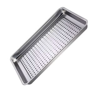 Stainless Steel Rice Steamer Tray 60x40 Cm Rectangular Perforated Restaurant Commercial Grade - Product Image 1