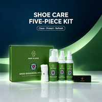 Kit d'entretien de chaussures 5-en-1 en gros : Nettoyant mousse, Nettoyant liquide, Désodorisant en spray, Serviette, Brosse, Boîte cadeau pour baskets et chaussures de sport