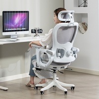 Chaise de Gaming Ergonomique en Maille avec Piston à Gaz 3 Positions, Design Moderne, Pieds Étoile, Confortable pour une Utilisation Prolongée, Dossier Inclinable