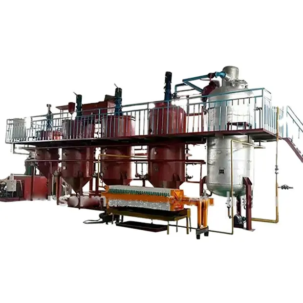 1-10 ton factory price sunflower coconut oil processing machine/palm kernel crude oil automatic small oil refinery for sale