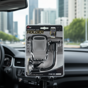 ที่วางโทรศัพท์ในรถยนต์แบบยืดหยุ่นได้ สีดำ สำหรับโทรศัพท์มือถือ GPS และอุปกรณ์อื่นๆ - Product Image 3
