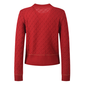 Cárdigan de <span class=keywords><strong>Lana</strong></span> de Manga Larga para <span class=keywords><strong>Mujer</strong></span>, Estilo Y2K, Transpirable, Color Sólido, Cuello Redondo, Elegante, Color Rosa Dulce, <span class=keywords><strong>Jersey</strong></span>, Primavera-Otoño 2026 - Product Image 6