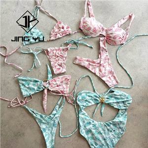 Conjunto de Traje de Baño de Lujo de Diseño de Alta Calidad, Bikini con Estampado de Doble Cara, Fabricante de Trajes de Baño de Nailon Personalizados - Product Image 3