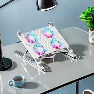 Support Pliable d'Ordinateur <span class=keywords><strong>Portable</strong></span> 2024 avec Refroidisseurs, Support de Bureau Ajustable et Pliant pour Tablettes et <span class=keywords><strong>PC</strong></span> - Product Image 3