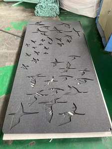 Smorzamento del suono 100% riciclare il pannello acustico decorativo in fibra di poliestere appeso schermo divisorio divisorio - Product Image 6