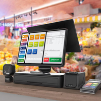 Android POS 15.6 + Machine à double écran tactile de 10.1 pouces, Restaurant Android tout en un ordinateur double écran Pos Android
