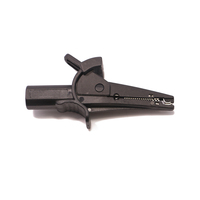 Amass 27.264 Pince crocodile en laiton nickelé avec isolation écologique tout-en-un en nylon, aiguille d'insertion auxiliaire 4mm