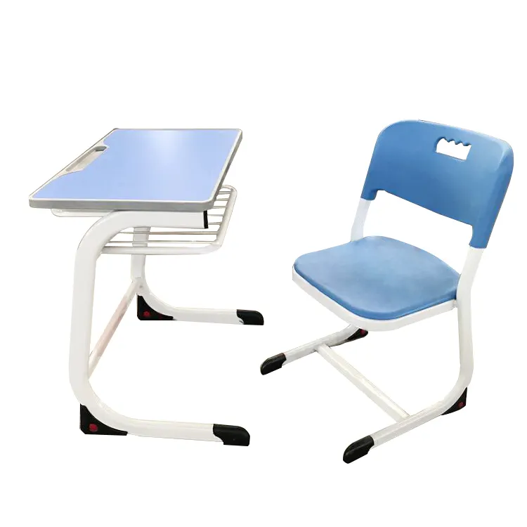 Customizable Student School Furniture Easy Clean Desk and Chair Adjustable Single Student Table and Chair