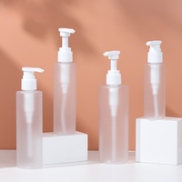Botella de Plástico PET Esmerilada de 100ml 200ml 300ml 400ml 500ml con Bomba y Tapa de Rosca para Cosméticos, Champú, Acondicionador, Gel de Ducha