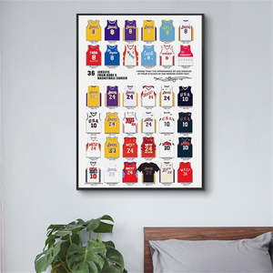 36 maglie da basket dai giocatori di basket della carriera di KOBE'S Art Life <span class=keywords><strong>Canvas</strong></span> painting For home and Gift Living Room Decor - Product Image 2