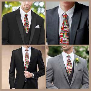 Corbatas de poliéster al por mayor con motivos rústicos y símbolos campestres, formales, de negocios, para bodas, para hombre, ideales como regalo. - Product Image 5