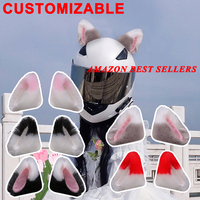 Casque en peluche avec oreilles de chat de haute qualité, nouvelles décorations pour vélo et cyclisme, klaxons pour ski, vélo et moto