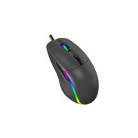 Souris de jeu 3D M28 en ABS, compacte, étanche, avec rétroéclairage RGB 7 couleurs roses personnalisées et connexion filaire