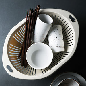 Cesta de Almacenamiento Multifuncional de Doble Capa para Lavar Verduras QL357 Personalizada al por Mayor - Product Image 2