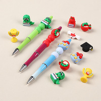 Nouvelles Perles en Silicone 3D Créatives à Thème Dessin Animé pour Accessoires de Chapeau de Remise de Diplôme