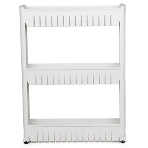 Plastic Household Portable Rack 3-layers Storage Shelf