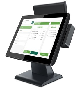 Sistema POS Casse màn hình cảm ứng Point de vente 15 inch POS thiết bị đầu cuối tiền mặt đăng ký Windows 10/ Android 9 màn hình cảm ứng - Product Image 3