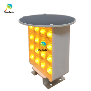 Feux de signalisation routière à clignotement synchronisé solaires, à haute intensité, réflecteurs prismatiques, protection IP66 pour - Product Image 2