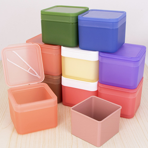 SUNSHING Square Toner Pad Jar with Tweezer Plastic Cosmetic Skin Care Containers Cream Bottle <b>Makeup</b> Remover Cotton <b>Storage</b> <b>Box</b> - Product Image 1