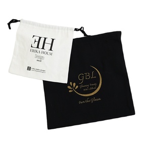 Sac à cordon en mousseline de coton biologique 100% pour bijoux, maquillage, cadeaux, cosmétiques, pochette recyclable pour sous-vêtements ou autres articles - Product Image 1
