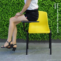 Chaises de bureau modernes en métal empilables avec tablette d'écriture pour salle de formation, idéales pour étudiants, bureaux, hôpitaux, écoles et salles de conférence