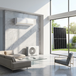 เครื่องปรับอากาศพลังงานแสงอาทิตย์ 9000BTU 48V ได้รับการรับรองมาตรฐาน CE ระบบออฟกริด 100% แบบแยกส่วน พร้อม WIFI รุ่น GD-12KBTU-CH รองรับการจ่ายไฟสองระบบ อัจฉริยะ - Product Image 5