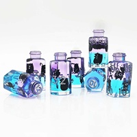Dés en forme de bouteille spéciale, dés en résine polyédriques mignons en forme de chat noir pour enfants