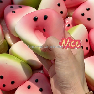 Summer Bestseller Watermelon <b>Squeeze</b> Toy Slow Rebound Soft Moist High Quality PU Multi Color Cute Stress Relief Sensory Toy - Product Image 2