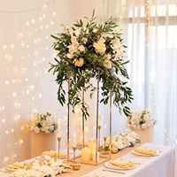 Supports floraux métalliques Floson pour centres de table, vases colonnes hauts, supports pour arrangements floraux de table, centres de table floraux