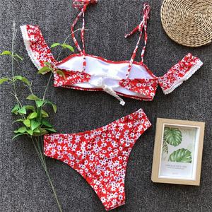 ชุดว่ายน้ำผู้หญิงแบบ OEM สั่งทำได้ ลายพิมพ์/ลายจุด ด้านหน้า XL ไร้รอยต่อ ผูกข้าง ทรงวีสตริง บิกินี่ทรงสามเหลี่ยม แบบผูกคอ ชุดว่ายน้ำวันพีซ - Product Image 2