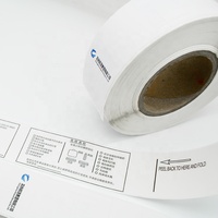Étiquettes de bagages de compagnie aérienne en papier synthétique thermique à impression personnalisée Étiquettes de bagages auto-adhésives Rouleaux d'étiquettes de bagages d'aéroport