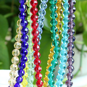 6/8Mm Mặt Pha Lê Trái Đất Vòng Hạt Cho Tự Làm Vòng Cổ Vòng Đeo Tay Đá Quý Vòng Thủy Tinh Hạt Handmade Phụ Nữ Quyến Rũ Đồ Trang Sức - Product Image 5