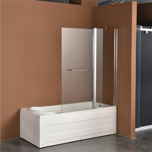 Bandeja rectangular con bisagras cromadas, puerta de <span class=keywords><strong>ducha</strong></span> de bañera plegable de vidrio transparente, <span class=keywords><strong>Panel</strong></span> de pantalla cuadrada deslizante para hoteles - Product Image 6