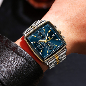 Montre pour homme BINBOND, bracelet en acier inoxydable, montre-bracelet résistante aux rayures, résistante à 30 m, multifonction, six aiguilles, montre de luxe - Product Image 3