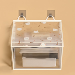 Transparent Waterproof Bathroom <b>Storage</b> Bag Rectangle Hanging Dustproof Cover Wall Mounted <b>Shower</b> Use - Product Image 2