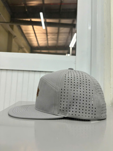 Custom High Quality 6 Panel Baseball Cap <b>Waterproof</b> <b>Golf</b> <b>Hats</b> Perforated Custom Flat Bill Trucker <b>Hat</b> With Custom printed Lining - Product Image 4