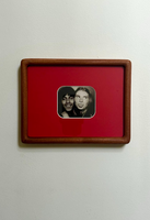 Cadre photo rond en bois massif fait main, cadre en bois personnalisé en usine avec passe-partout de couleur personnalisée, cadre photo mural