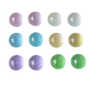 Venta al por Mayor de Materiales para Manualidades, Accesorios de Resina Semicirculares Transparentes con Diseño de Cielo Estrellado, Accesorios para el Cabello - Product Image 5