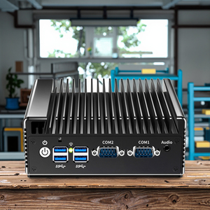 Công nghiệp không quạt mini máy tính để bàn PC với i3 8130u I5-8250U DDR4 Quad core 2 RS232 2 Realtek 1000Mbps không quạt máy tính chúng tôi/EU phích cắm - Product Image 4